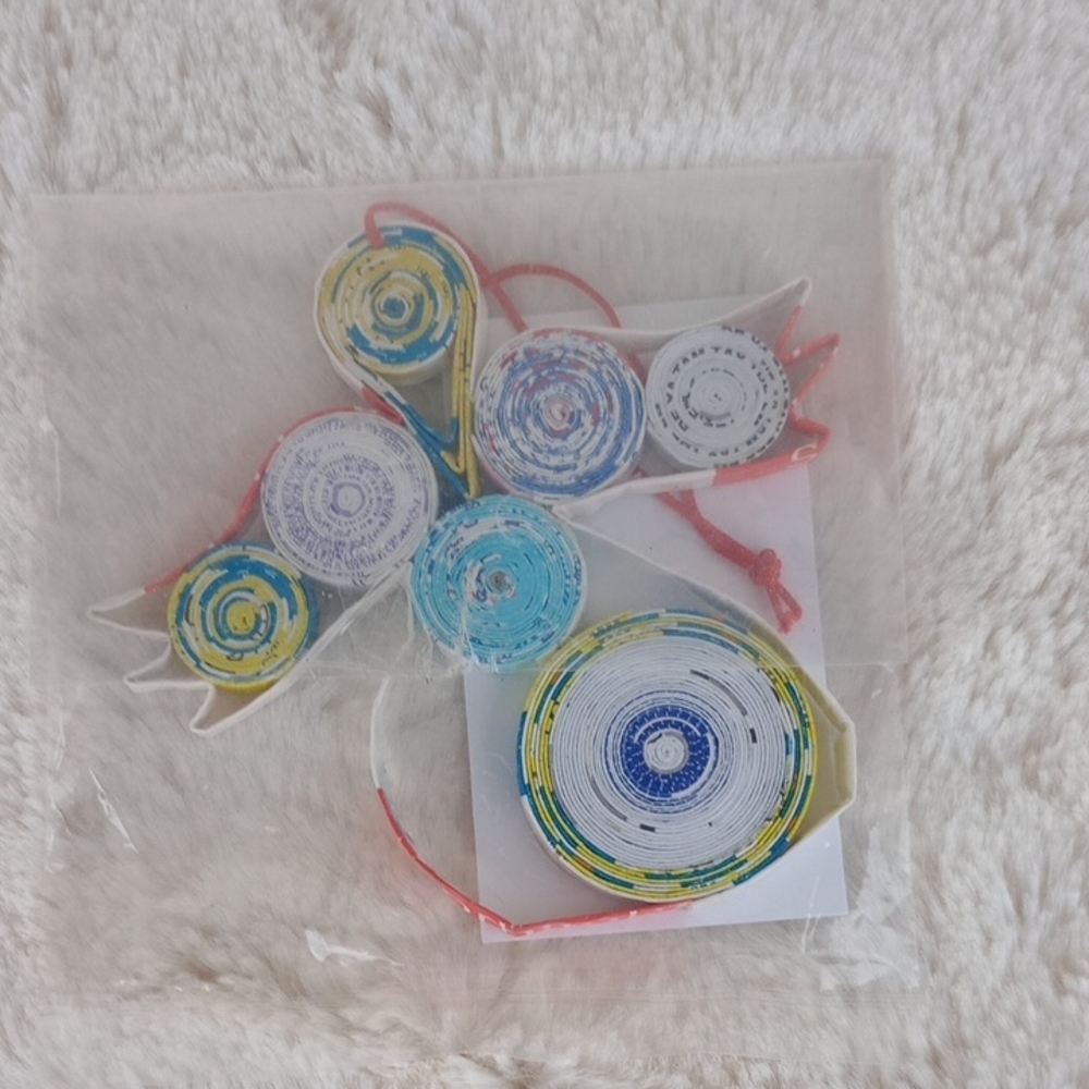 Hand Crafted Multicolor Spiral Ornament